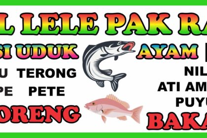 Banner Pecel Lele Pak Raden Vector