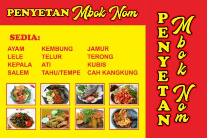 Banner Penyetan Mbok Nom Vector