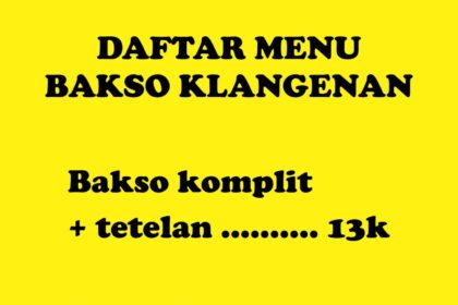 Banner Menu Bakso Klangenan Vector