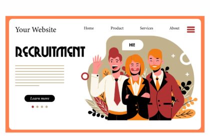 Recruitment Web Template Vector