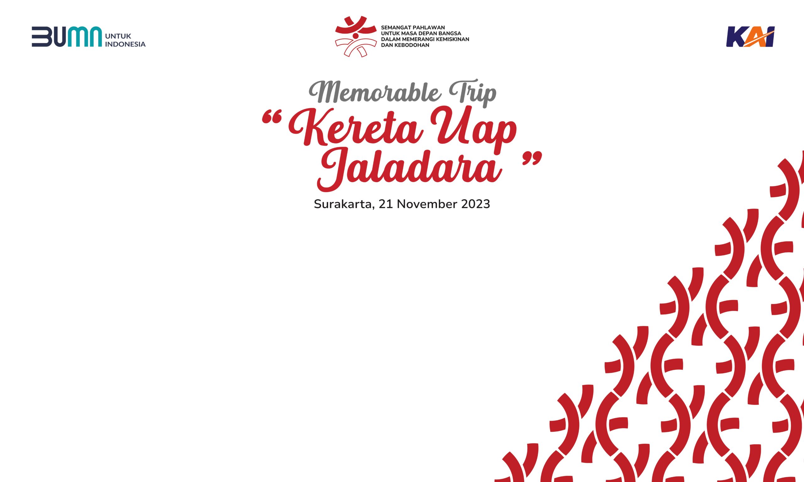 PT KAI Backdrop Kereta Uap Jaladara Desain Vector