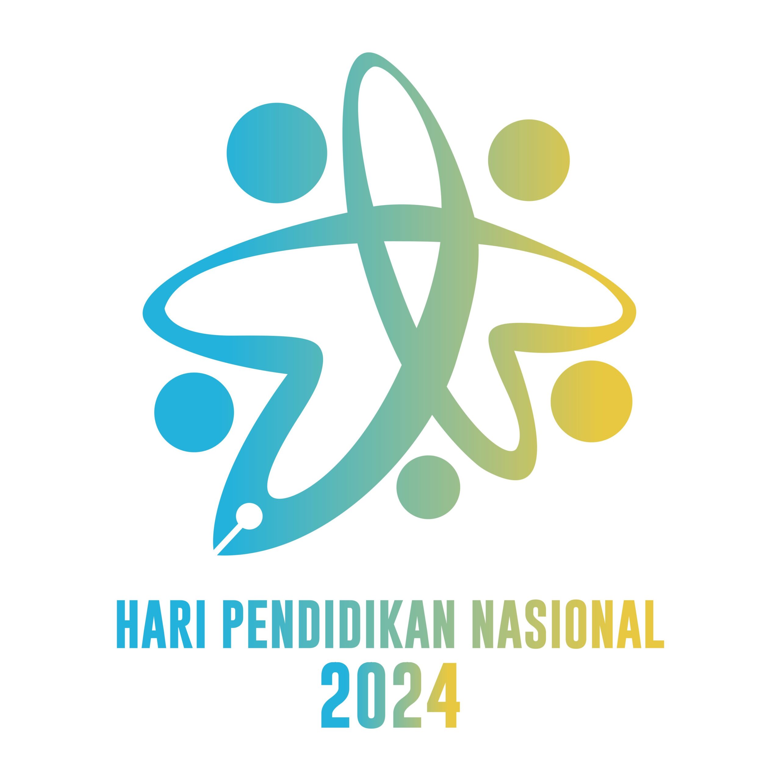 Hardiknas Hari Pendidikan Nasional 2024 Logo Vector
