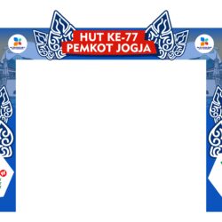 Dekorasi Kantor HUT ke 77 PEMKOT Jogja Desain Vector