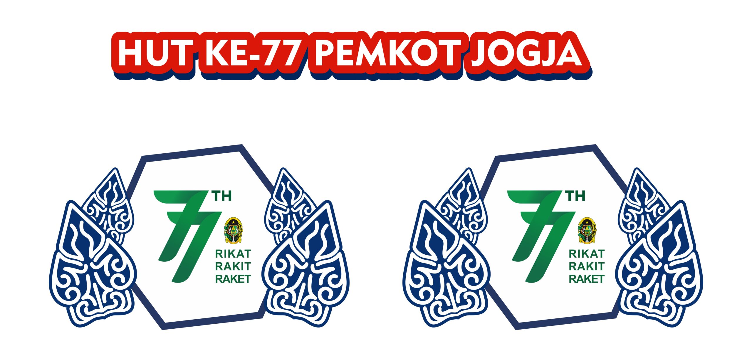 Dekorasi Kantor HUT ke 77 PEMKOT Jogja Desain Vector