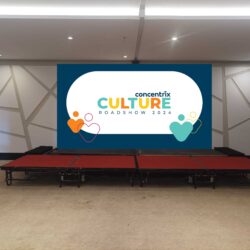 Culture Roadshow 2024 Backdrop Event Concentrix Desain