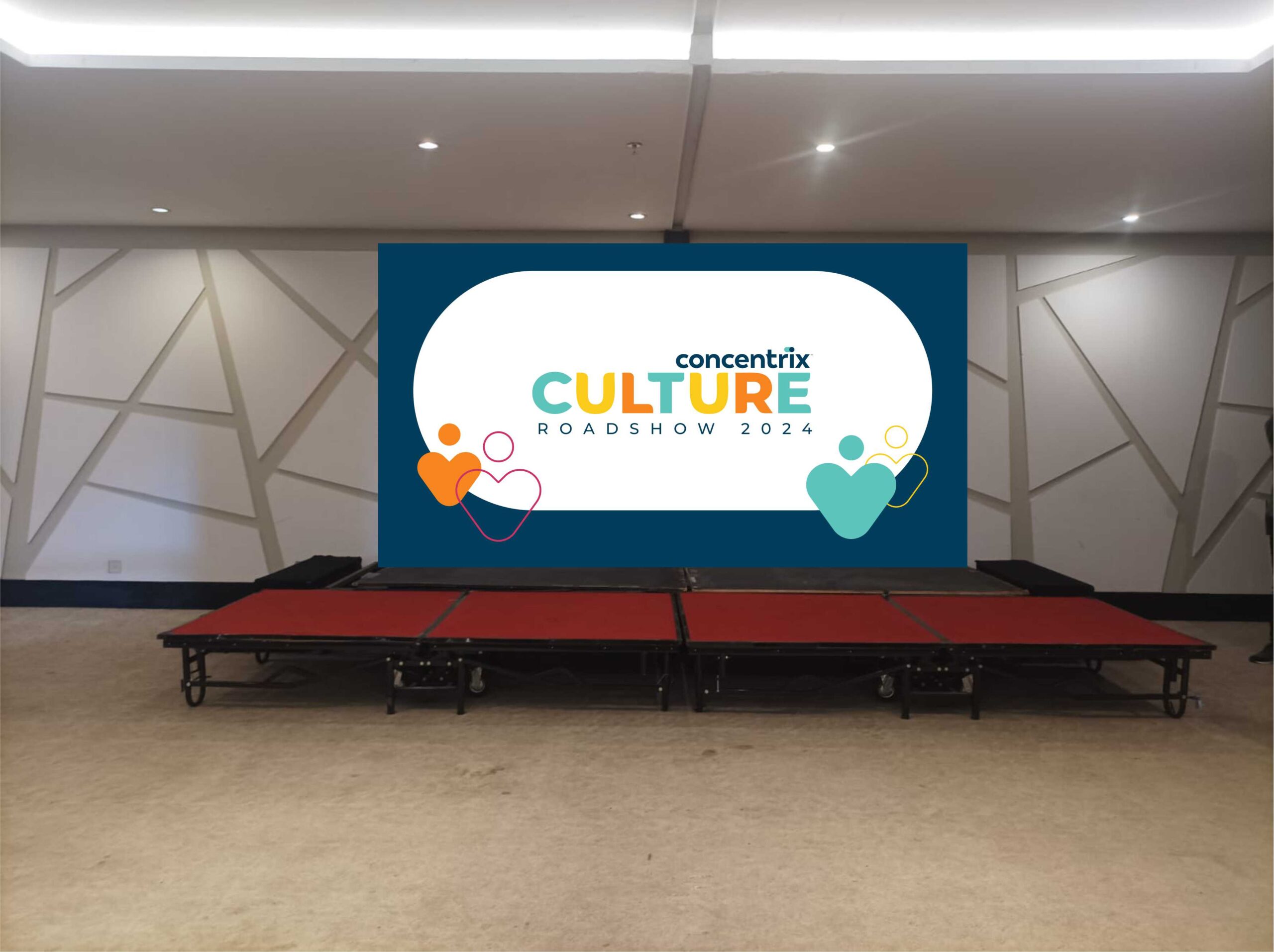 Culture Roadshow 2024 Backdrop Event Concentrix Desain