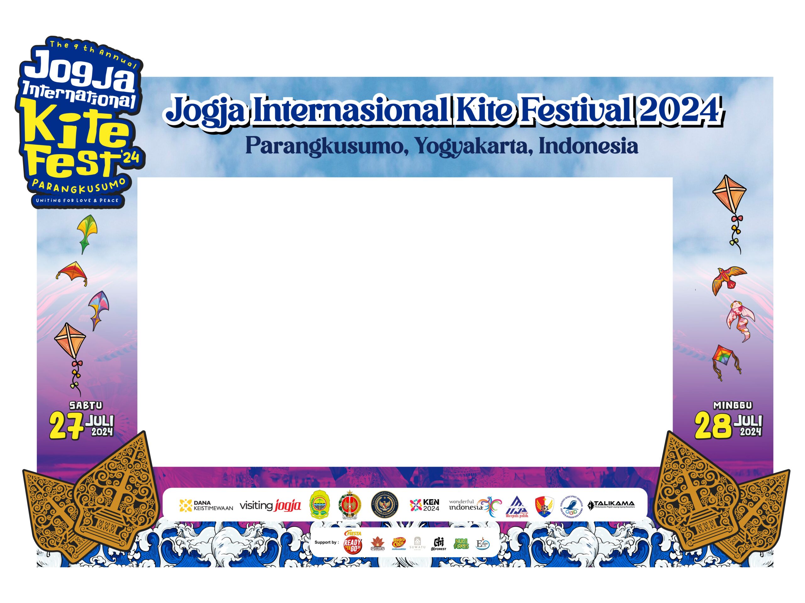 Jogja International Kite Fest 2024 Desain Gate dan Photobooth