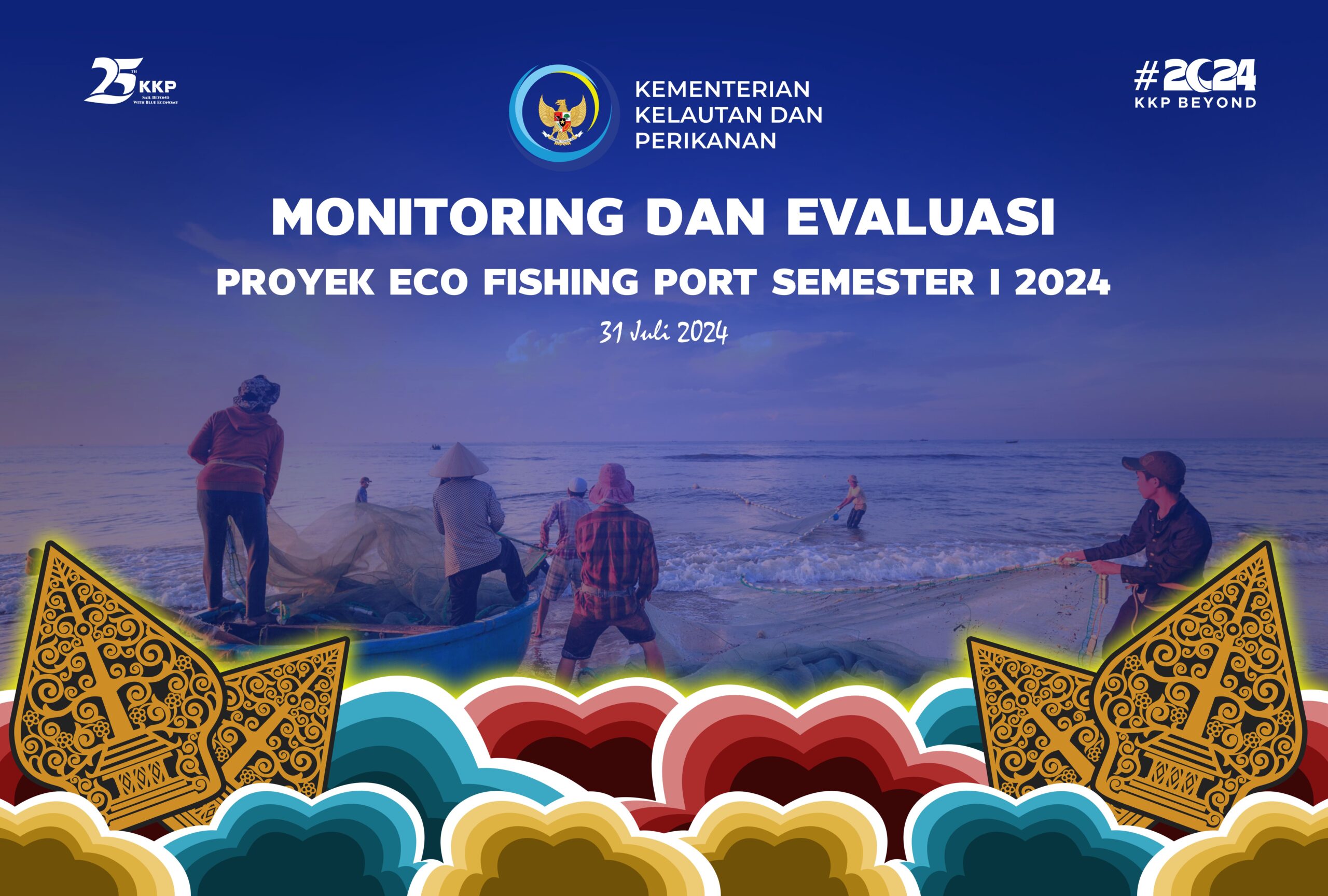 Monitoring dan Evaluasi Proyek Eco Fishing Desain Backdrop