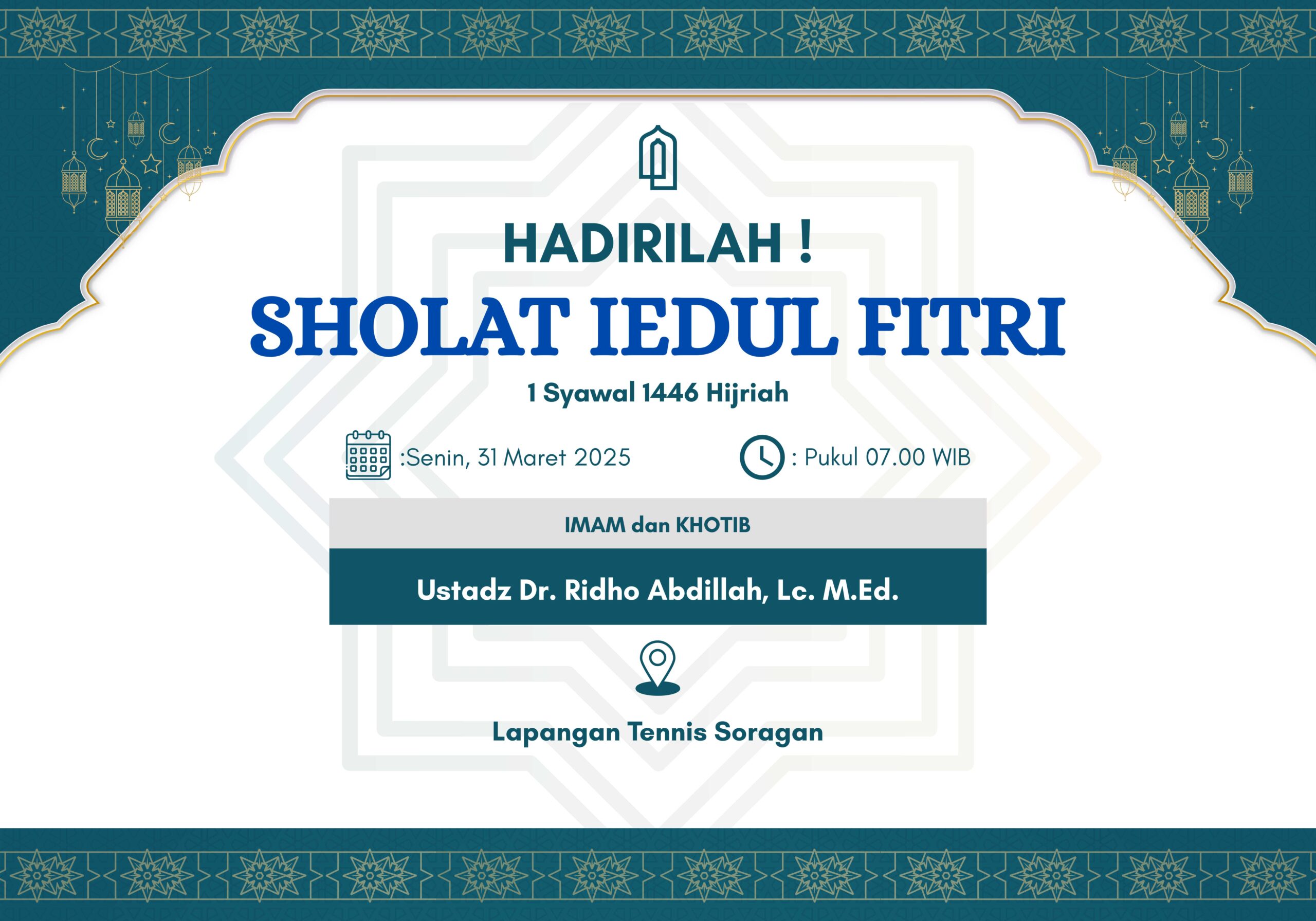 Backdrop Pengajian Desain Vector 2025