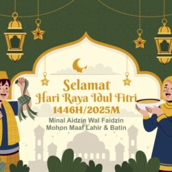 Selamat Hari Raya Idul Fitri Desain Vector 2025