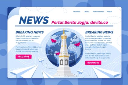 Website Portal Berita Jogja Desain Vector