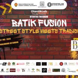 Batik Fashion Show Backdrop Vector