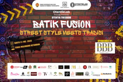 Batik Fashion Show Backdrop Vector