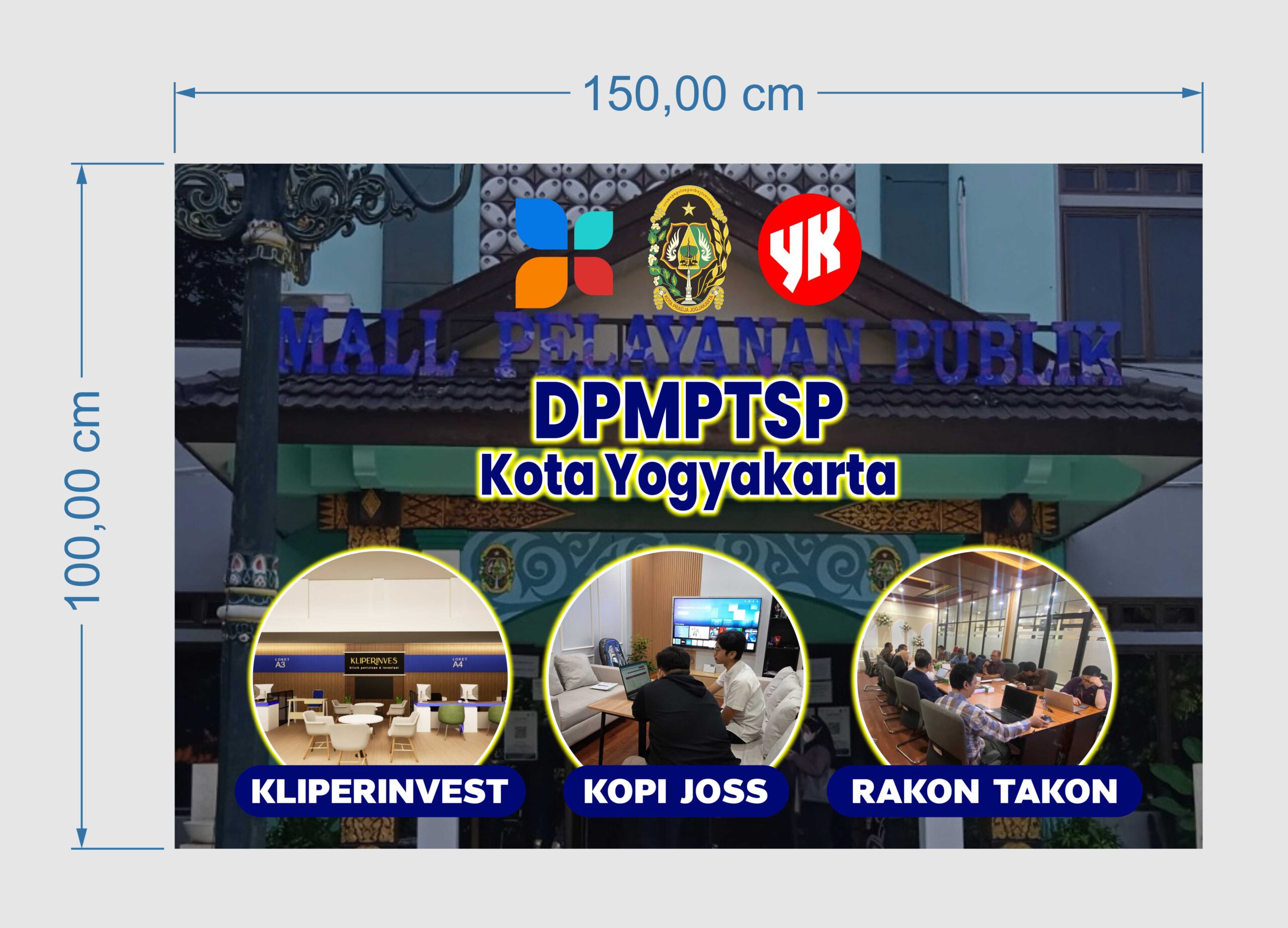 DPMPTSP Kota Yogyakarta Backdrop Vector