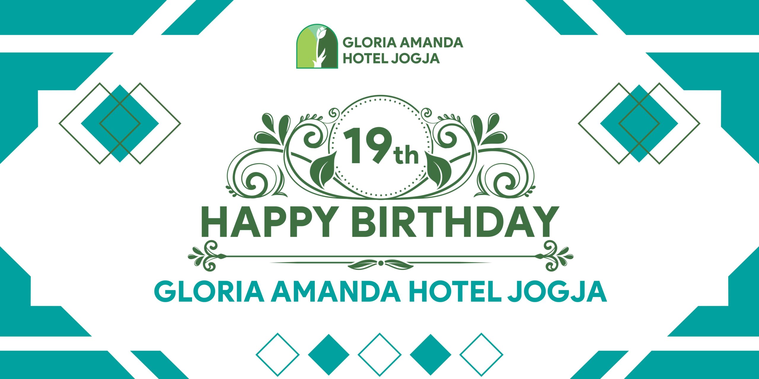 Gloria Amanda Hotel Jogja Banner 19th Desain Vector