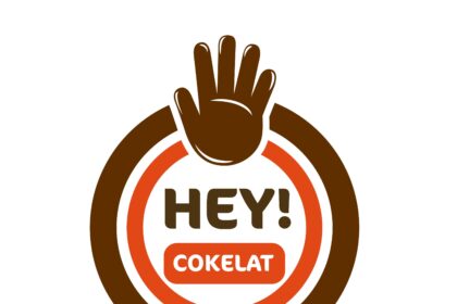 Hey Cokelat Logo Vector
