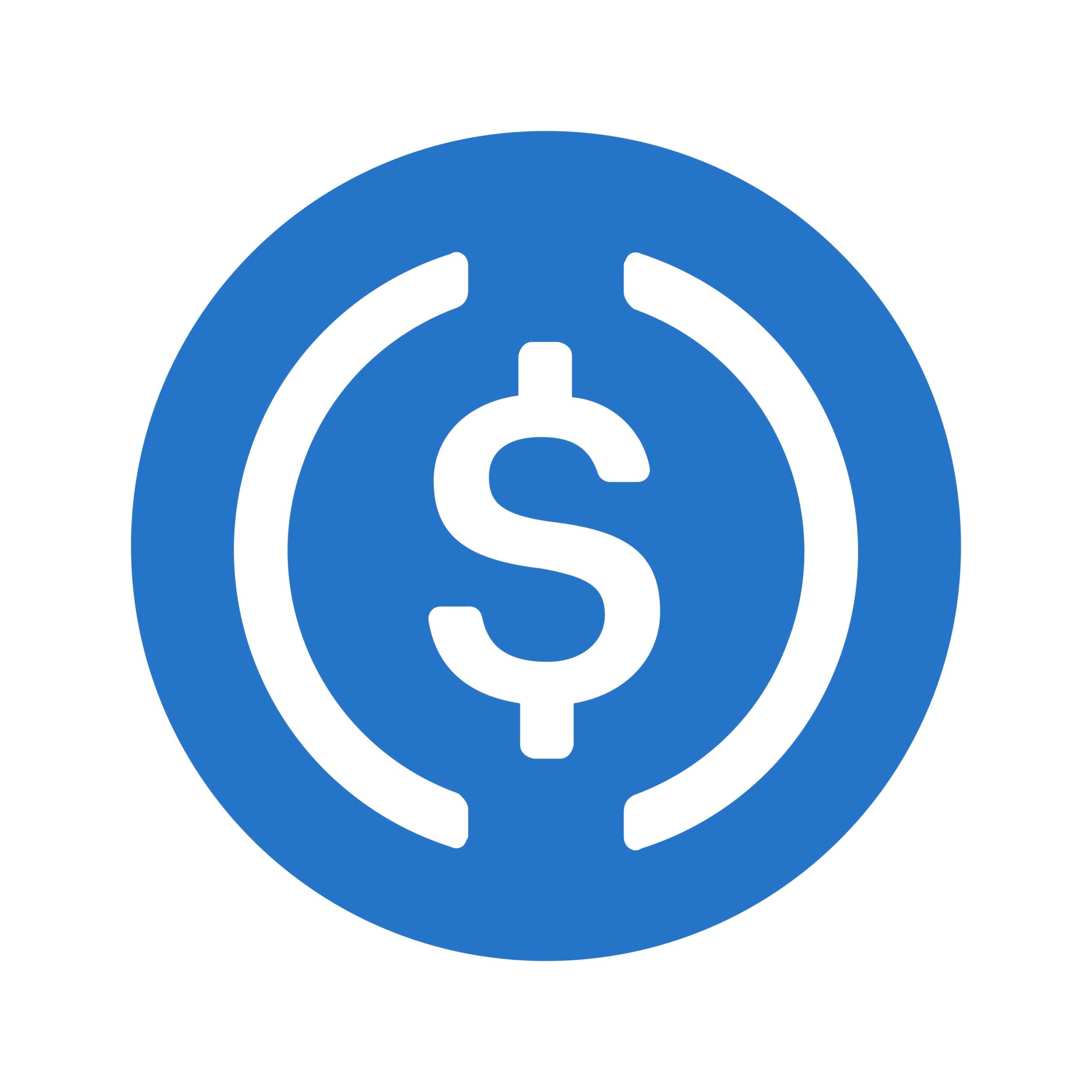 USD Coin USDC Logo Vector - Desain Grafis, Logo, Vector, Template, Background. USD Coin USDC Logo Vector