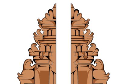 Gapura Dekorasi Desain Vector