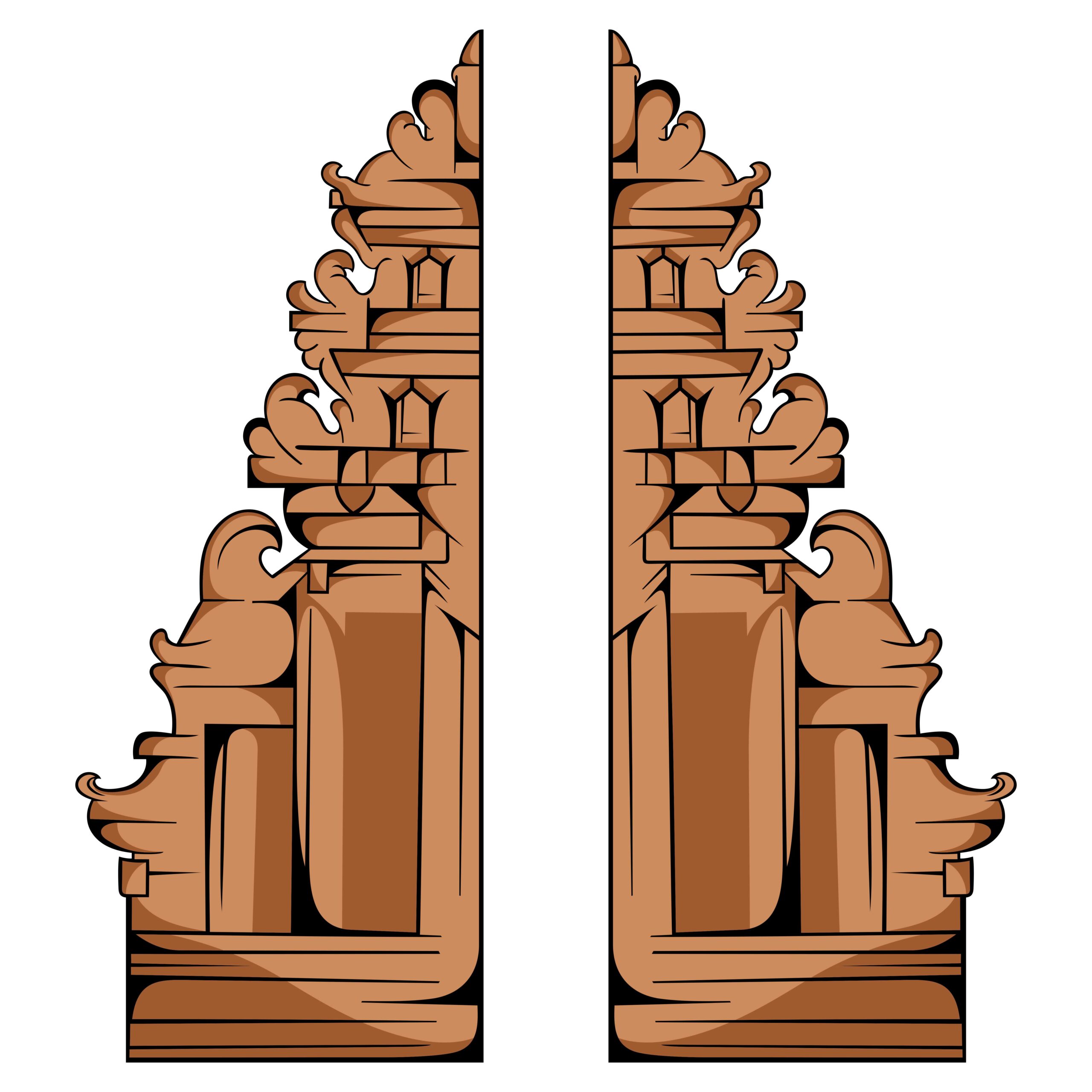 Gapura Dekorasi Desain Vector