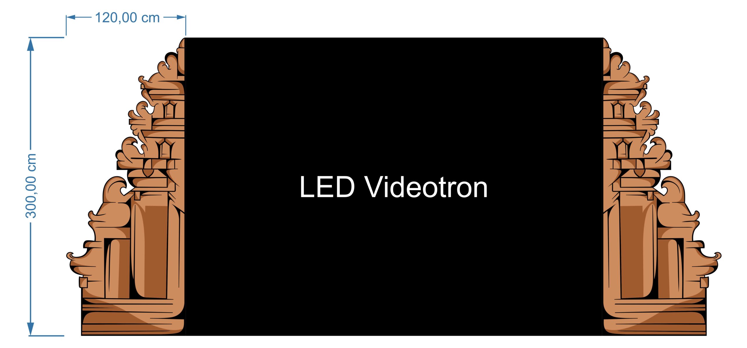 Gapura Dekorasi Desain Vector