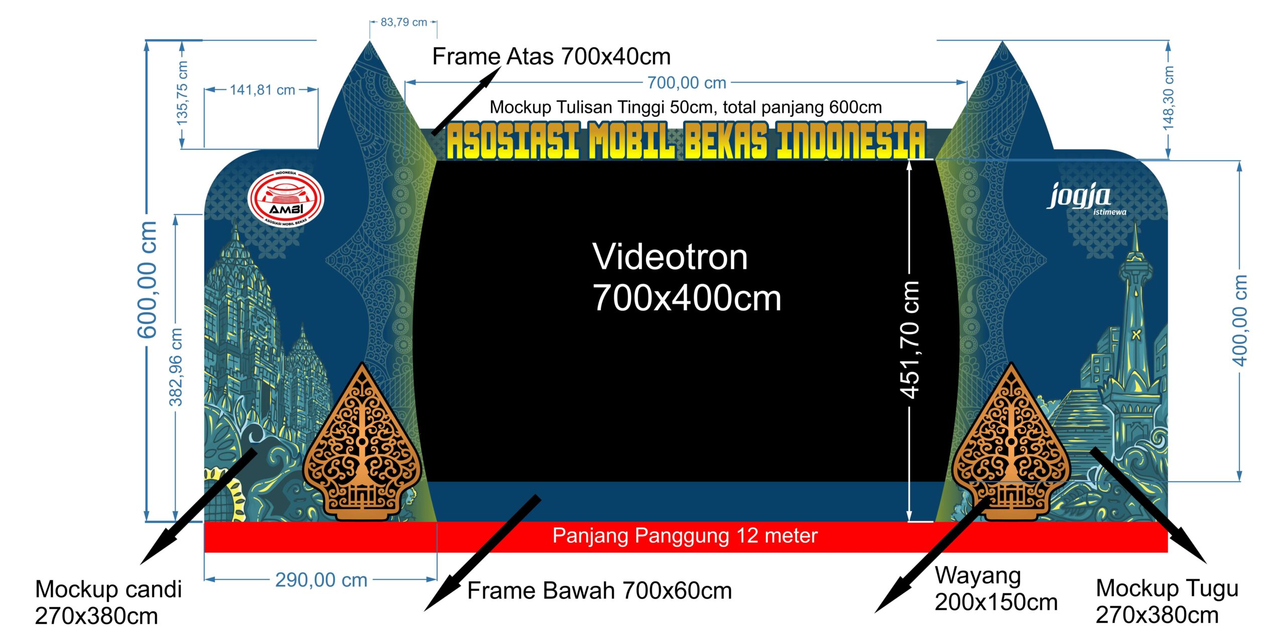 Dekorasi Event AMBI Desain Vector