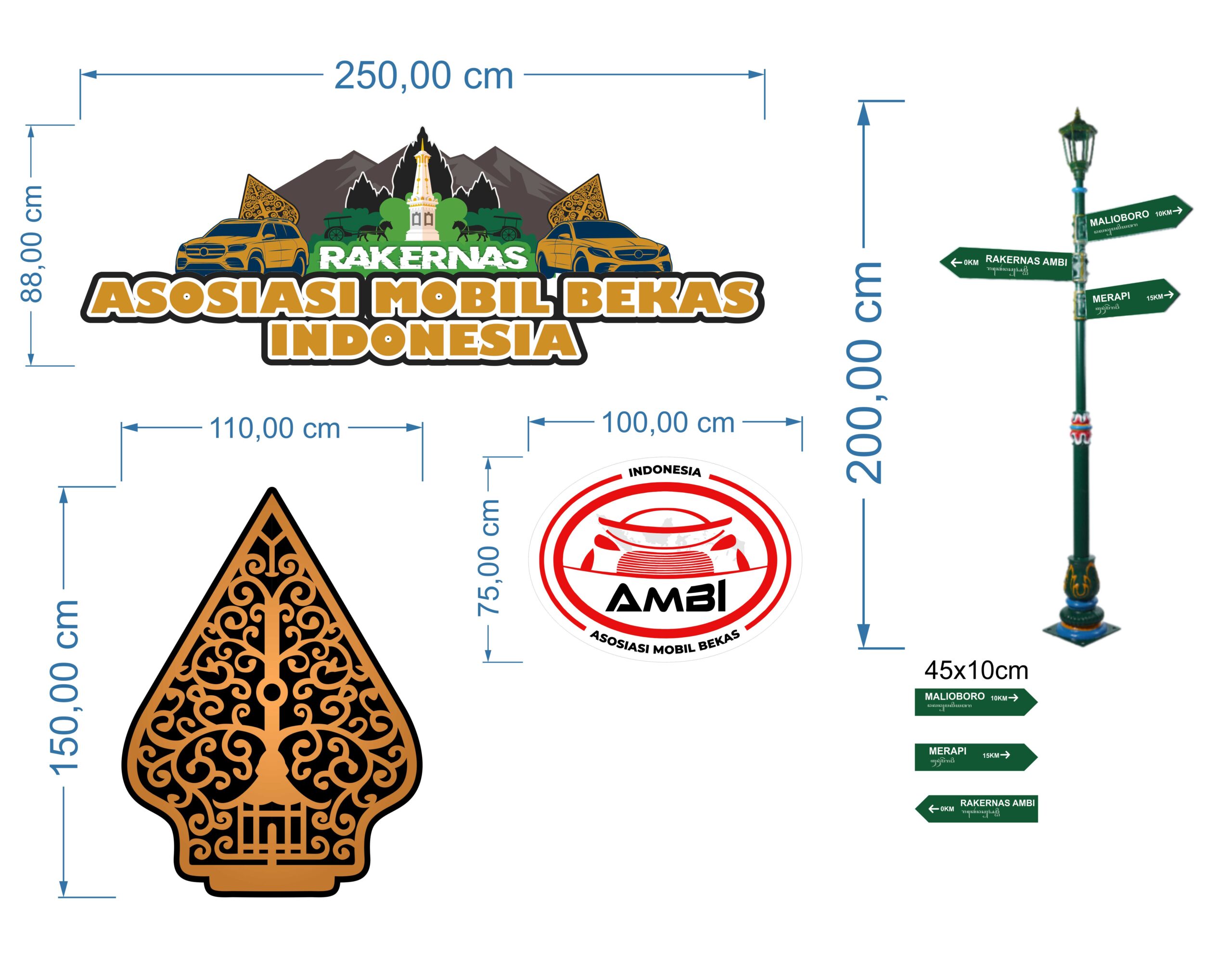 Dekorasi Event AMBI Desain Vector