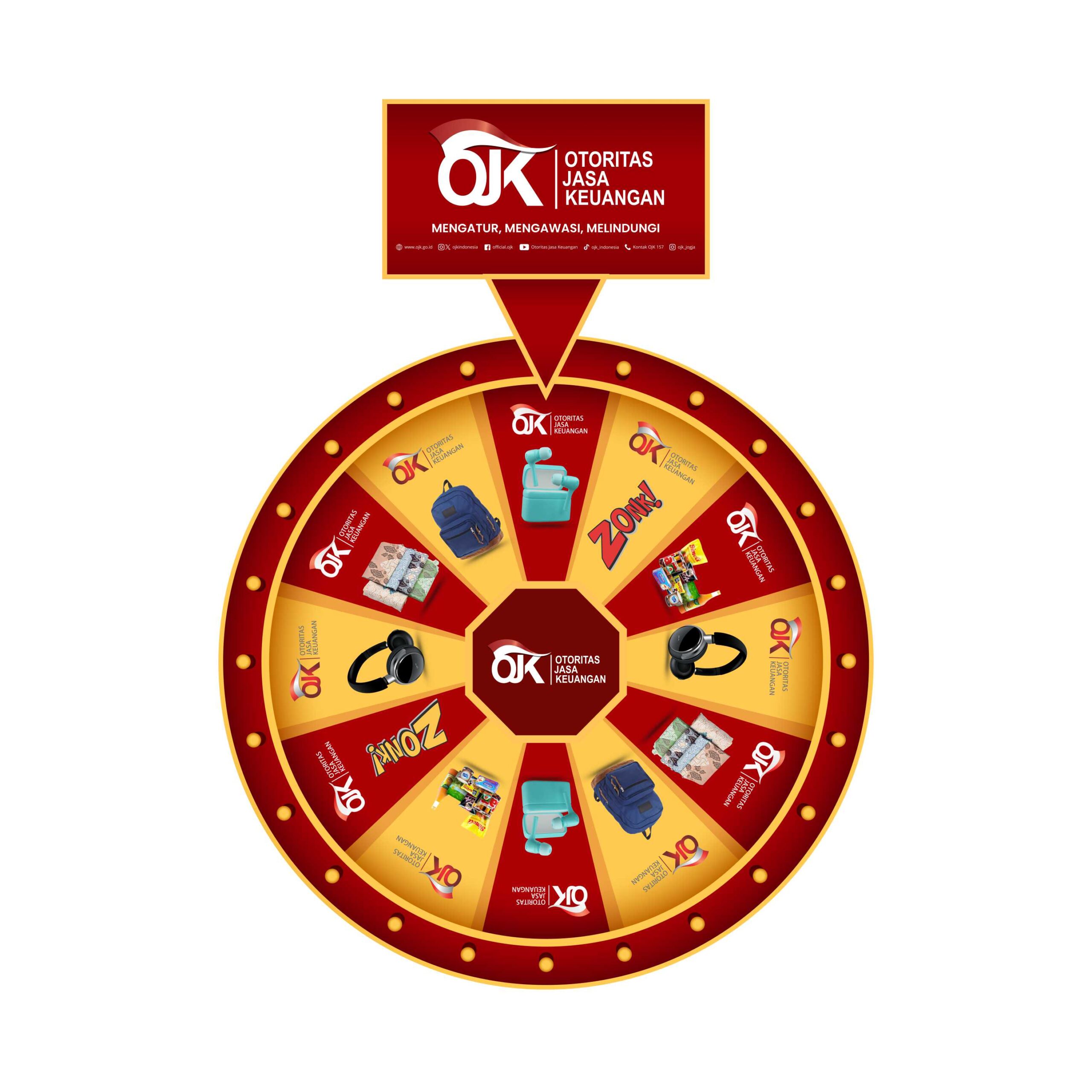 Desain Roulette Spin Wheel OJK Vector