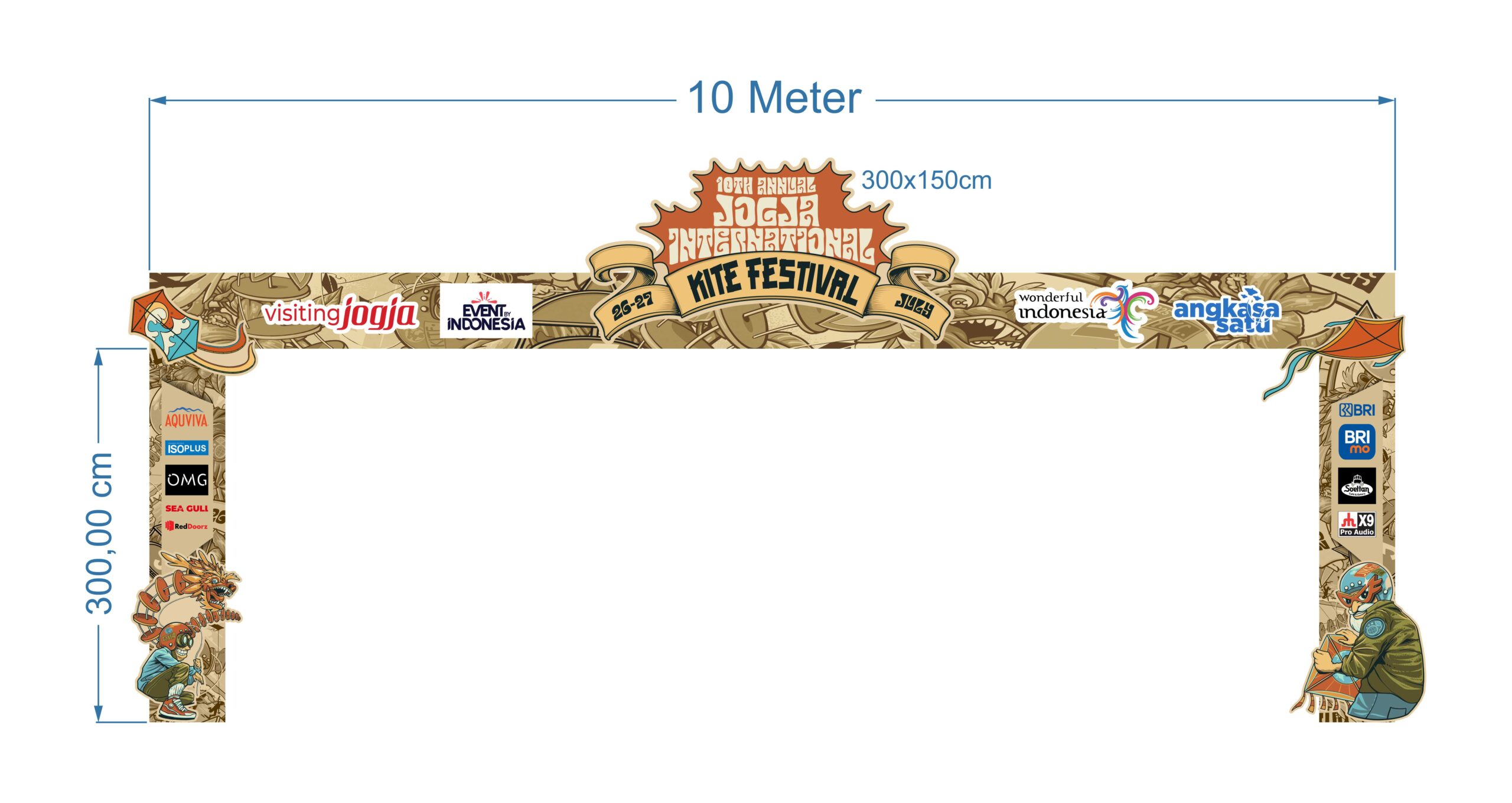 Jogja International Kite Festival Vector - Desain Grafis, Logo, Vector, Template, Background. Jogja International Kite Festival Vector