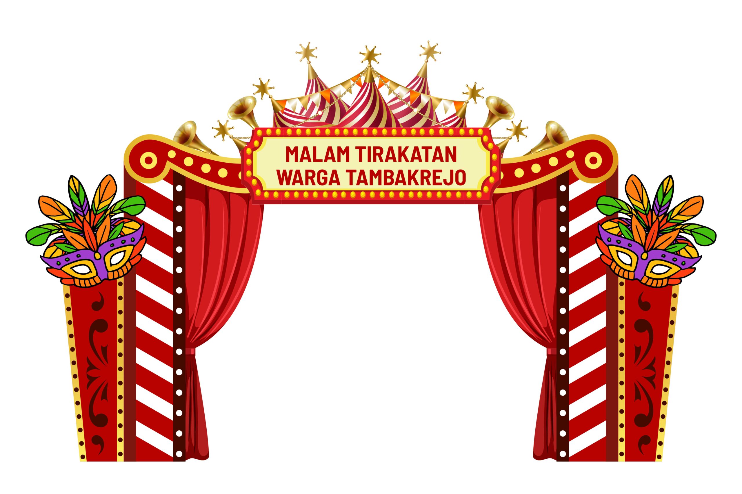 Malam Tirakatan Gate Vector - Warga Tambakrejo - Desain Grafis, Logo, Vector, Template, Background. Malam Tirakatan Gate Vector - Warga Tambakrejo