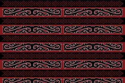 Desain Ornamen Batik Gorga Suku Batak Vector