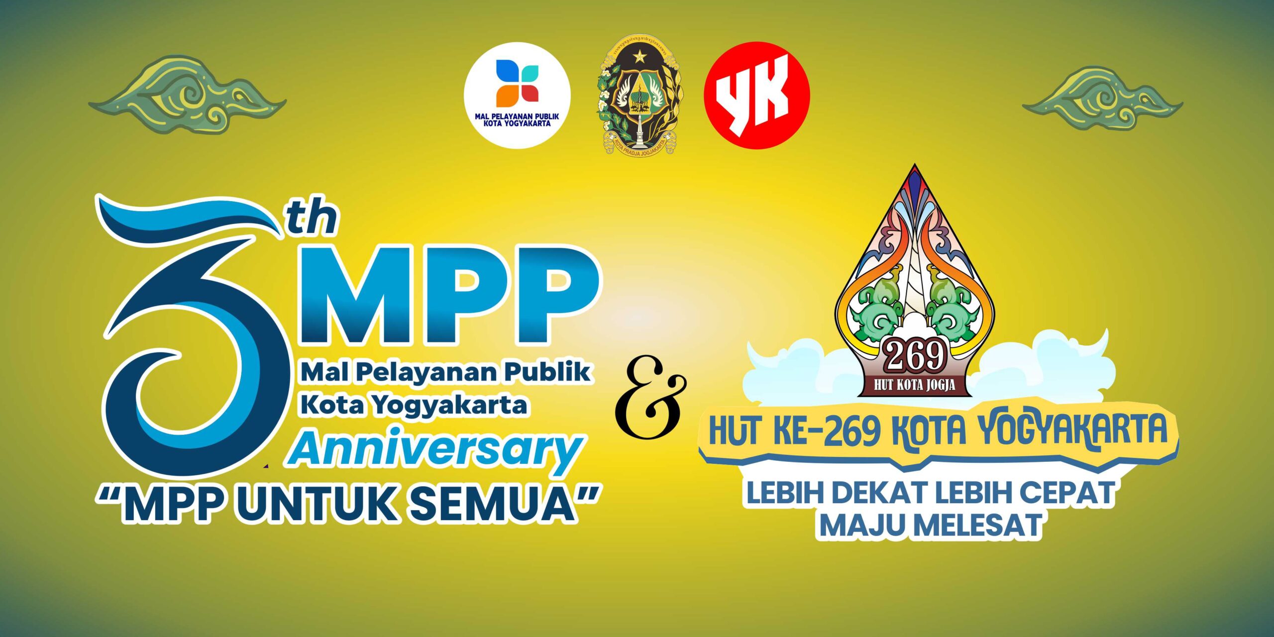 MPP Yogyakarta Dekorasi Anniversary Kantor 3th - Desain Grafis, Logo, Vector, Template, Background. MPP Yogyakarta Dekorasi Anniversary Kantor 3th