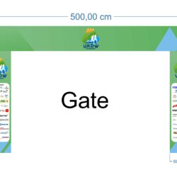 Dekorasi UKDW FUN RUN Desain Vector