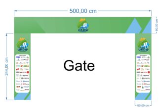 Dekorasi UKDW FUN RUN Desain Vector