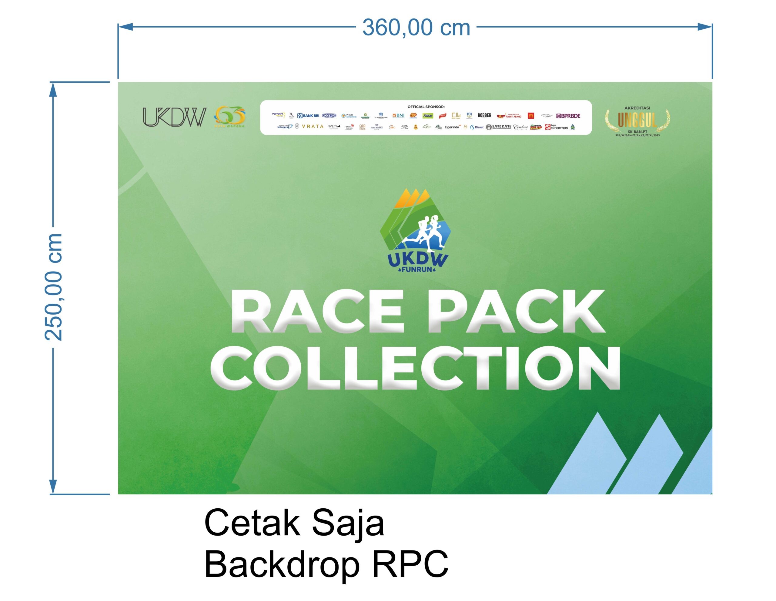 Dekorasi UKDW FUN RUN Desain Vector