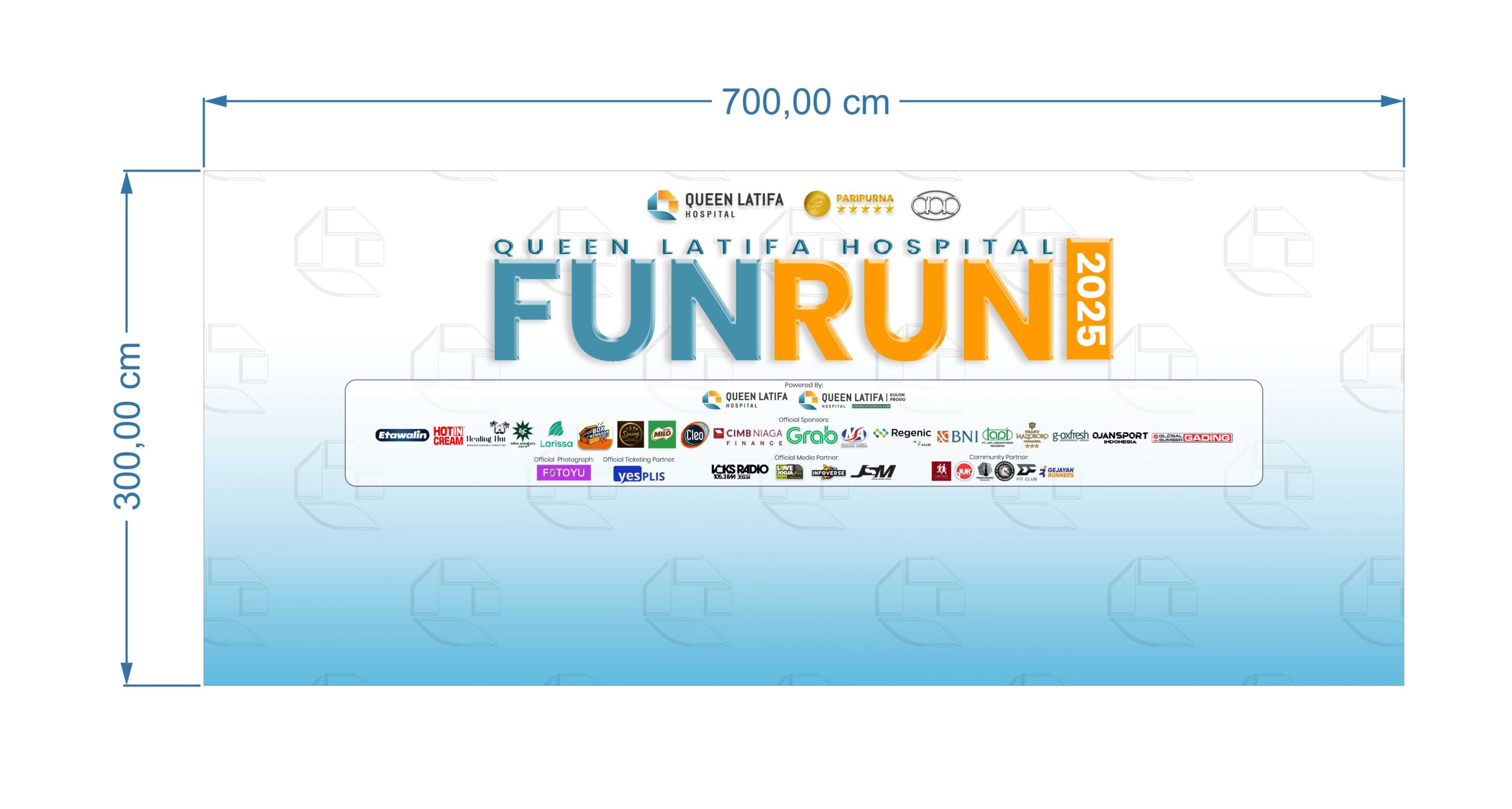 FUN RUN Backdrop Desain Vector 2025