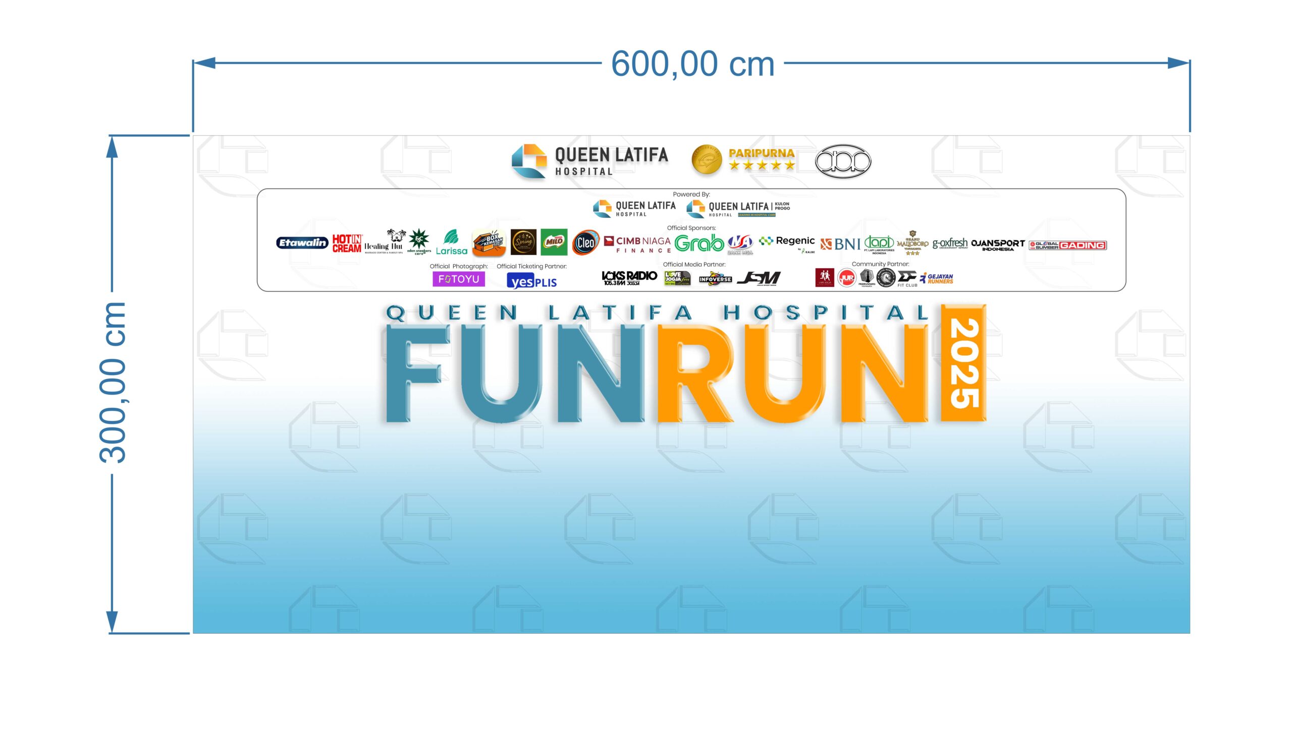 FUN RUN Backdrop Desain Vector 2025