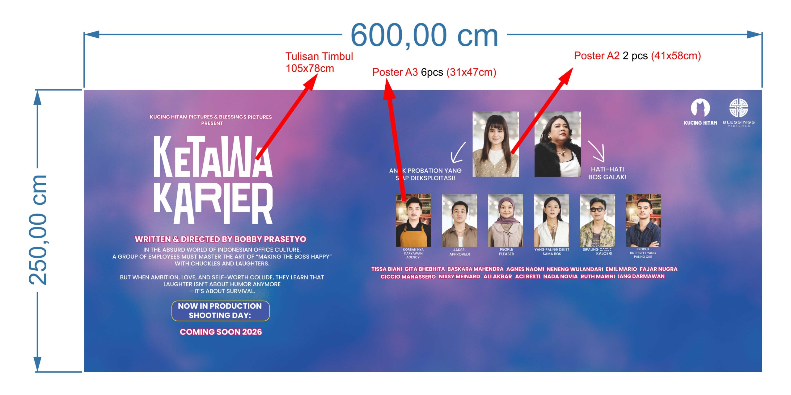 Ketawa Karier Backdrop Vector