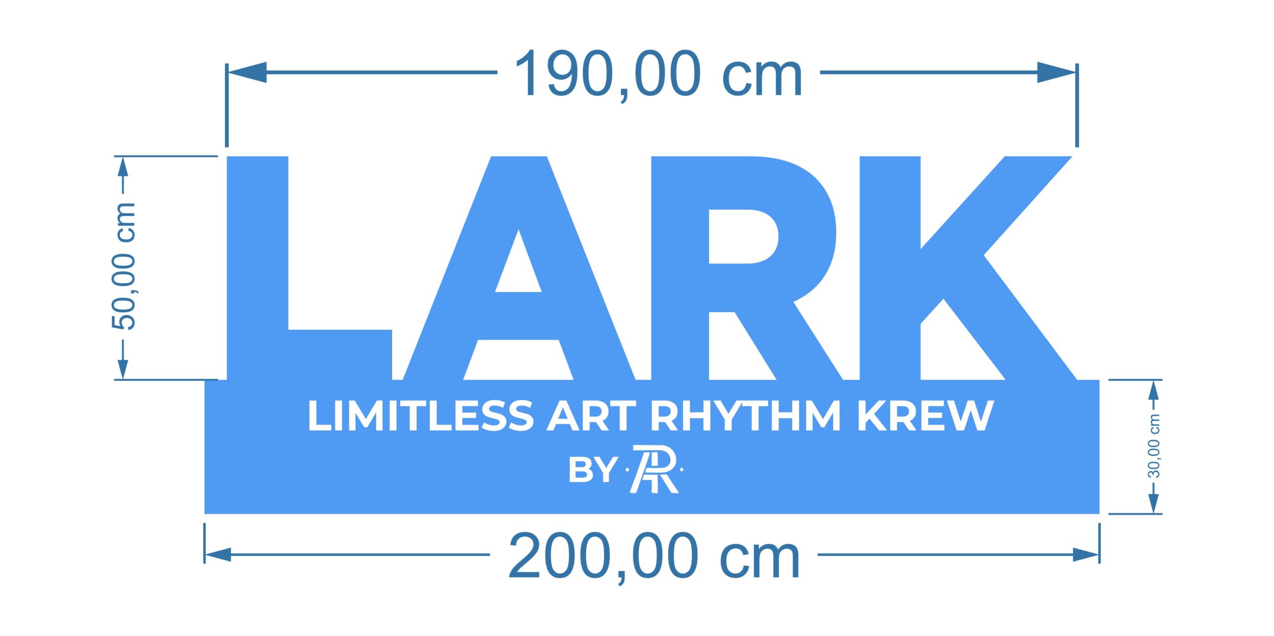 Lark Logo Tulisan 3D Event