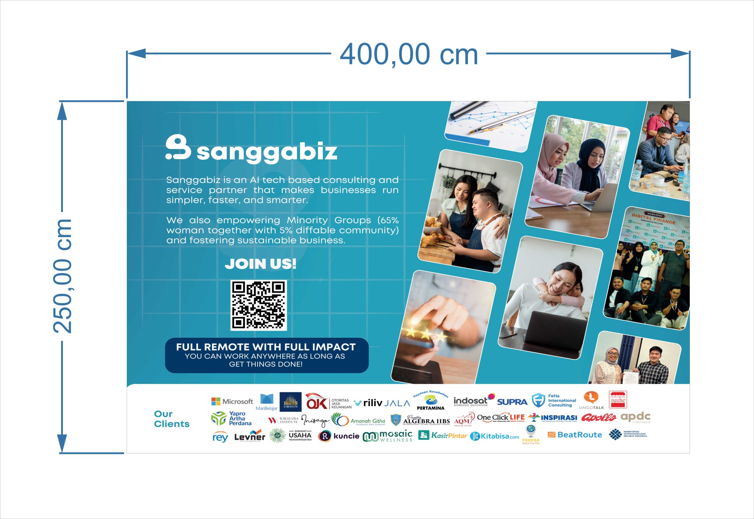 Sanggabiz Desain Backdop Vector