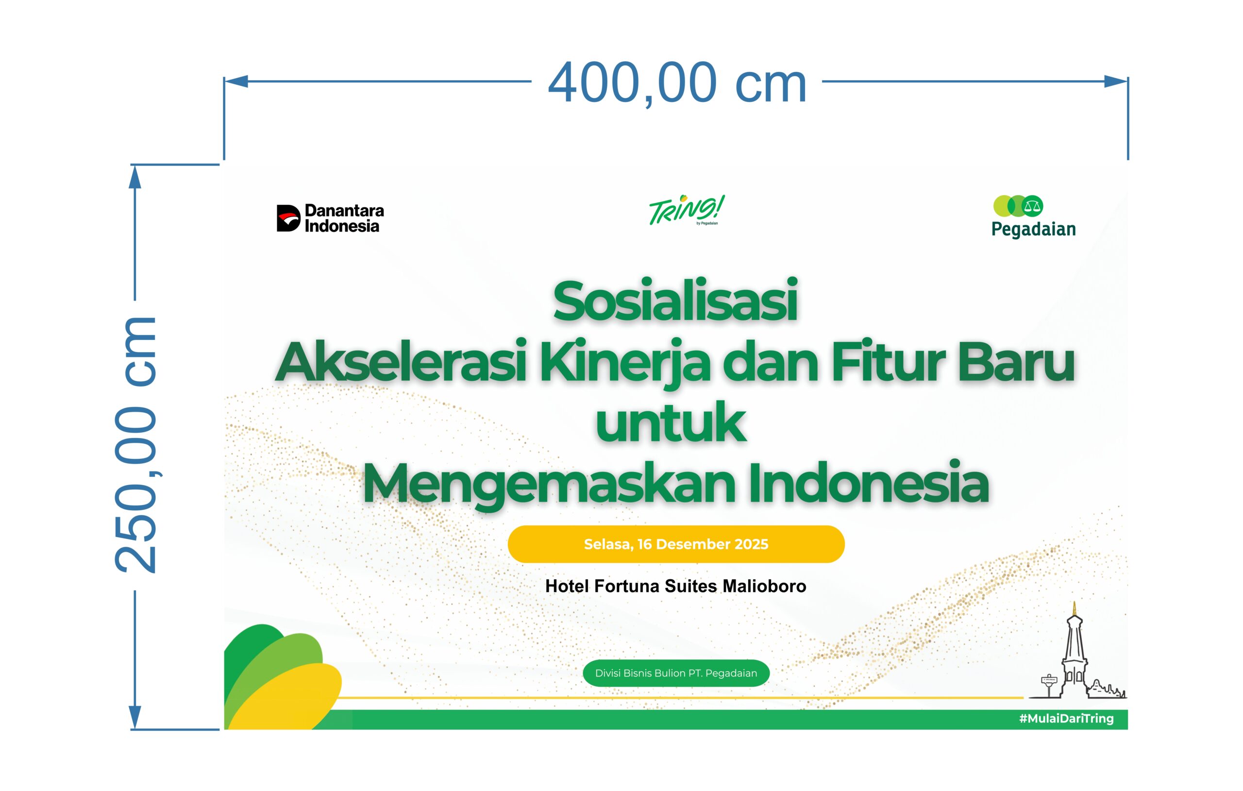 Sosialisasi Backdrop Event Tring Pegadaian