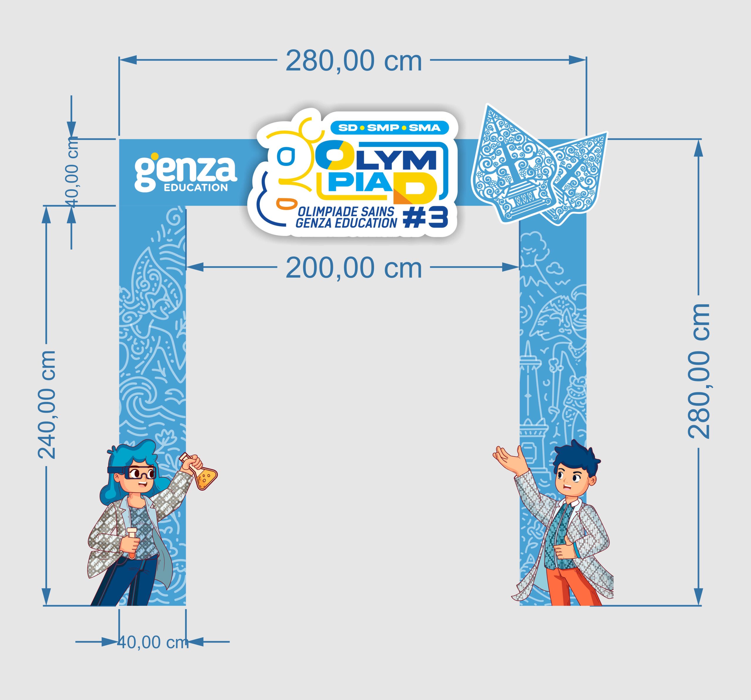 Education Olimpiade Gate Event Desain Vector
