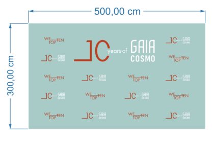 GAIA Cosmo Anniversary Backdrop Vector