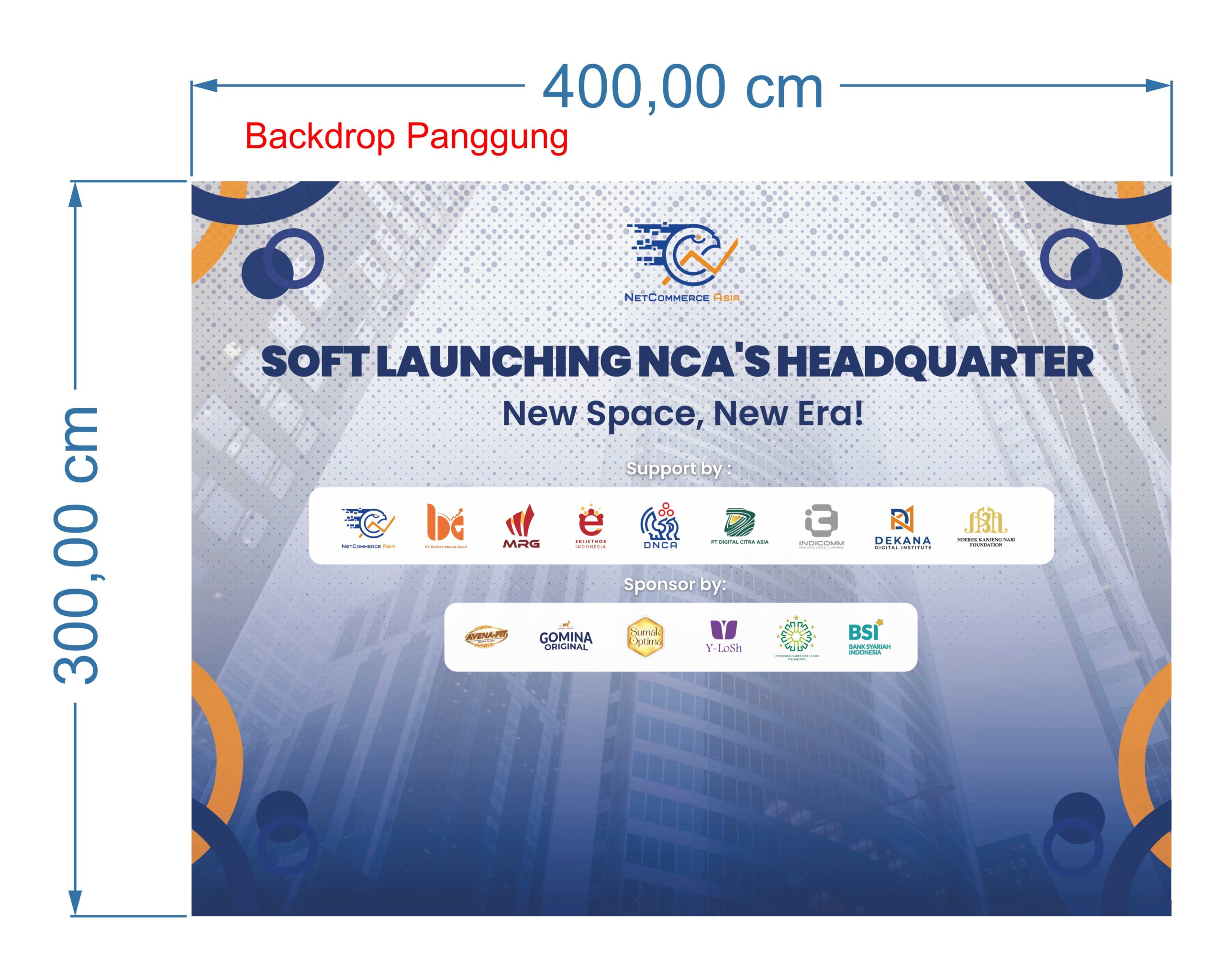 Net Commerce Backdrop Launching Vector