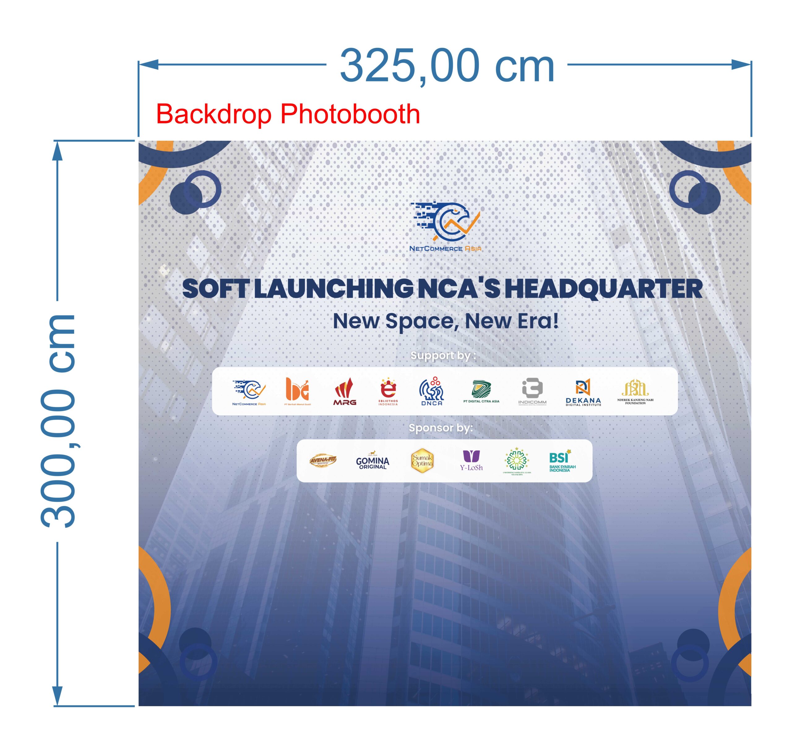 Net Commerce Backdrop Launching Vector