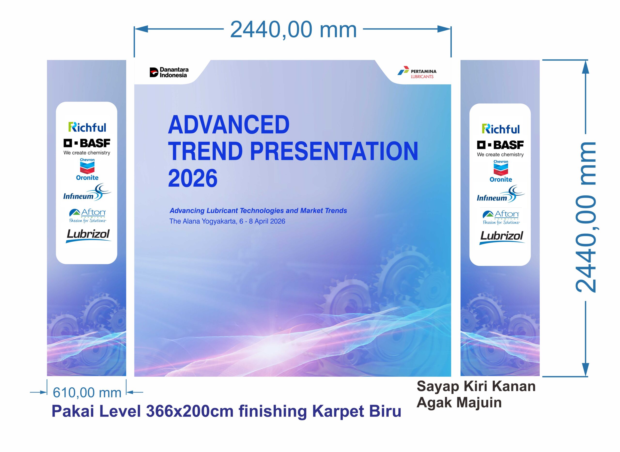 Pertamina Trend Presentation Backdrop Vector