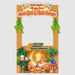 Photobooth Halal Bihalal Desain Vector