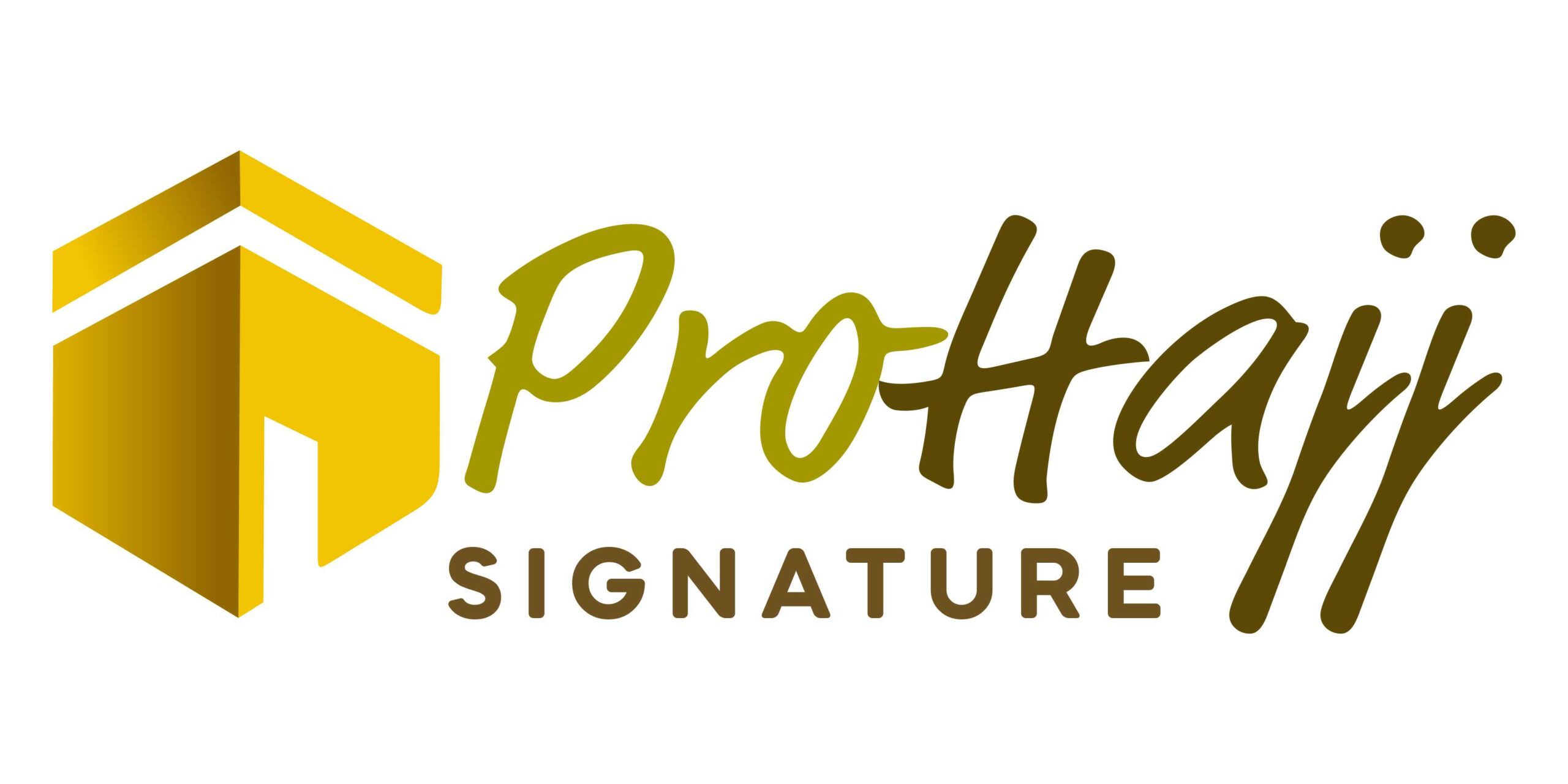 Pro Haji Signature Logo Vector