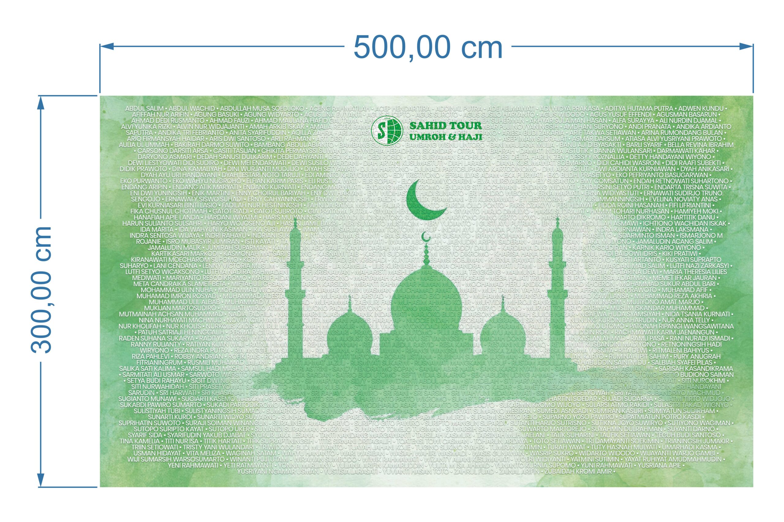 Sahid Tour Umroh dan Haji Backdrop Vector