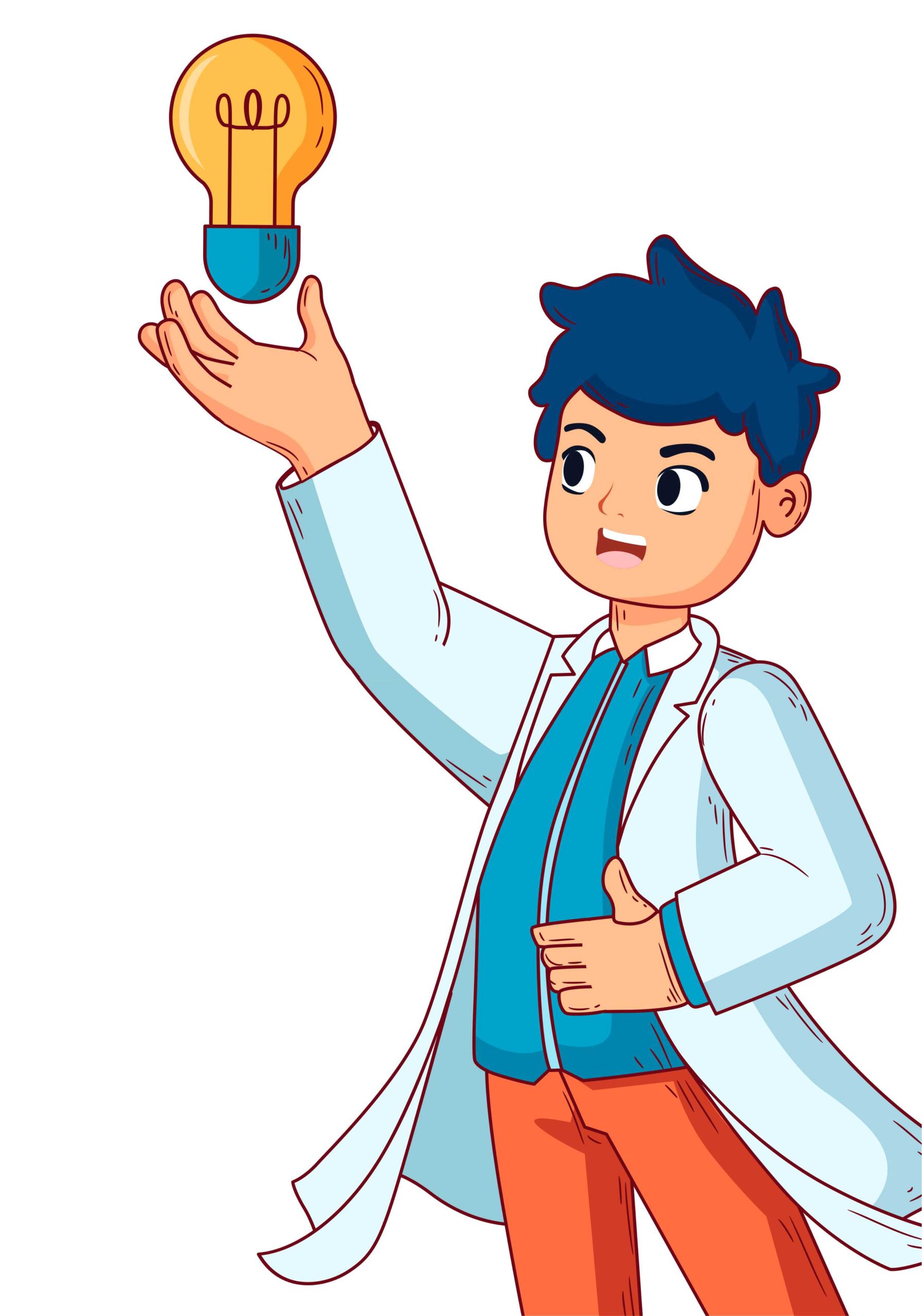 Sains Karakter Desain Vector