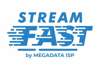 Stream Fast by Megadata ISP Logo Vector